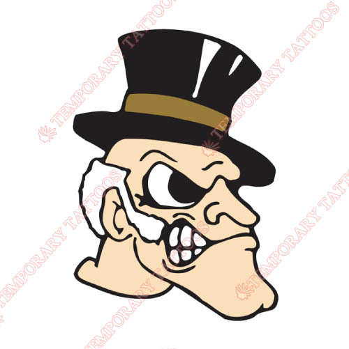 Wake Forest Demon Deacons Customize Temporary Tattoos Stickers NO.6877